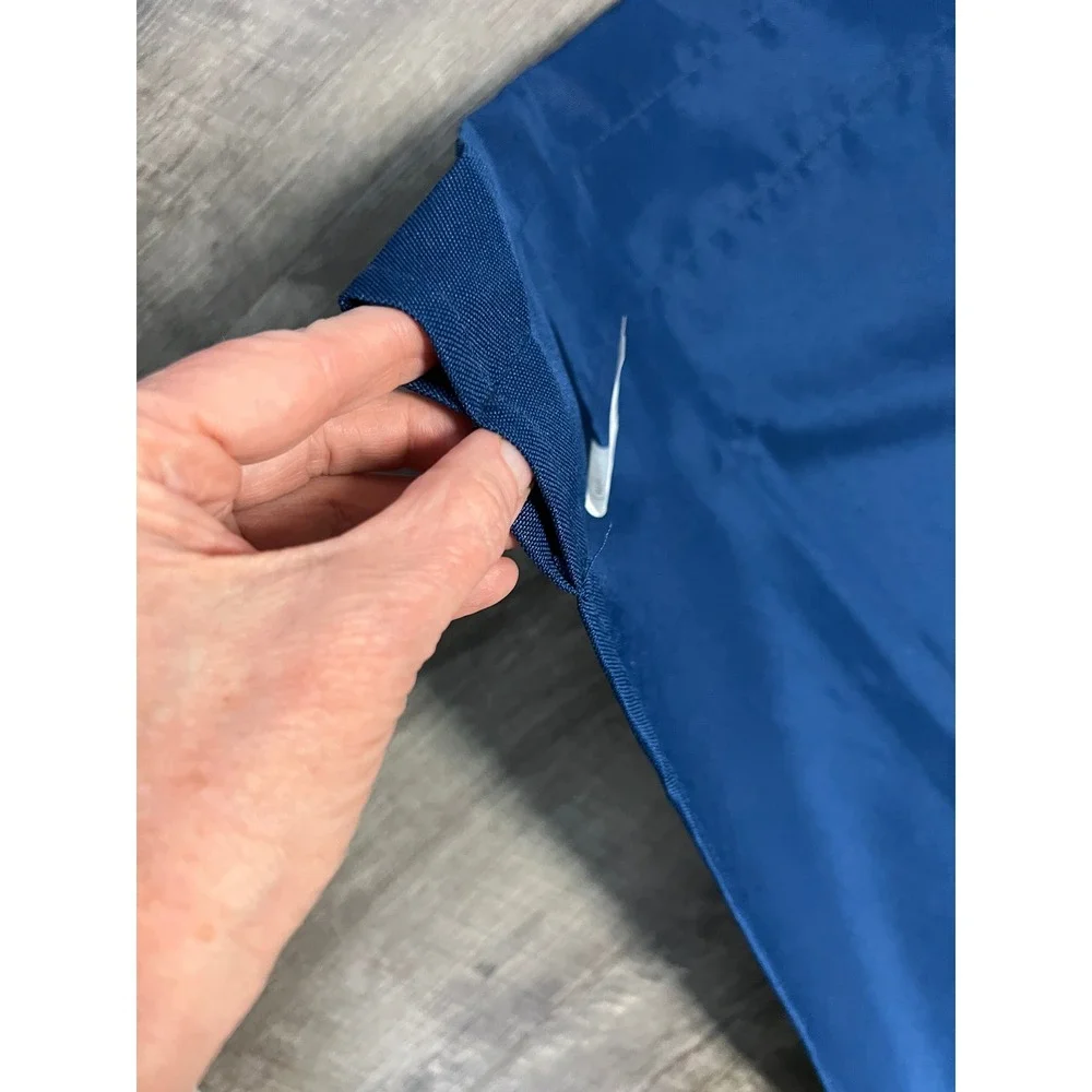 Mainstays Navy Blue Sailcloth Curtain Panel Pair 28x84 Rod Pocket Polyester